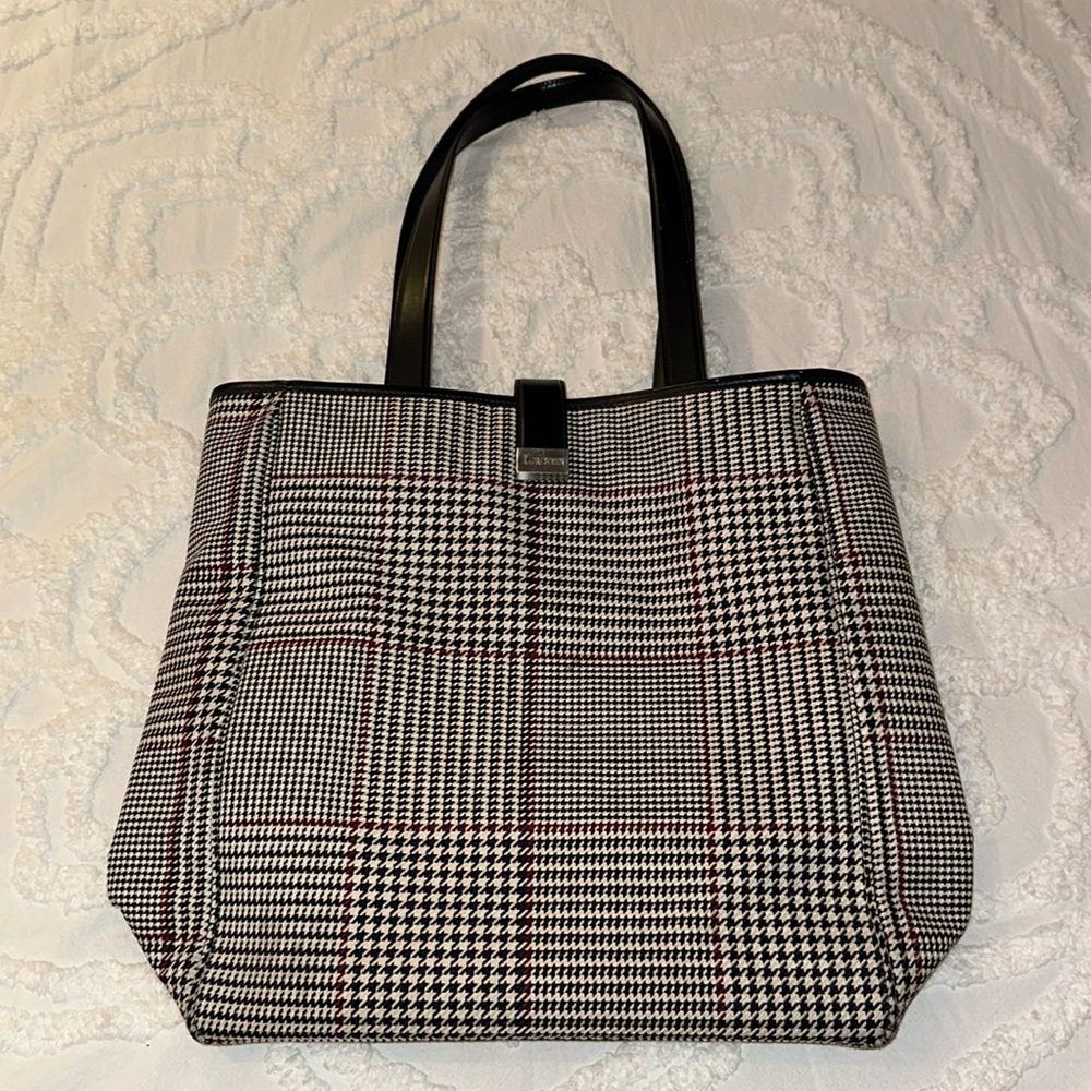Lauren Ralph Lauren Classic Houndstooth Tote